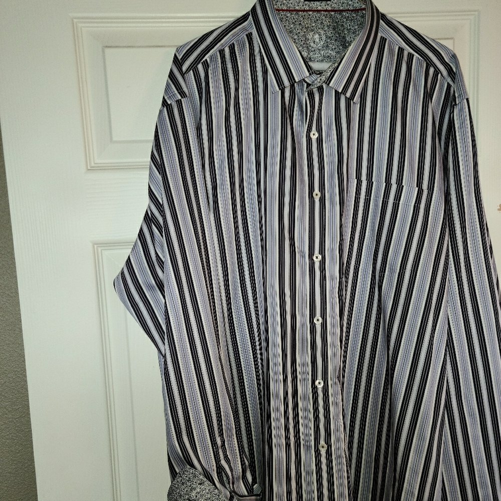 BUGATCHI UOMO REVERSIBLE CUFF SHIRT